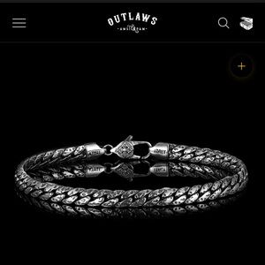 Outlaws Amsterdam Woven Legacy 925 Sterling Silver Bracelet Size 7 in/18 cm New